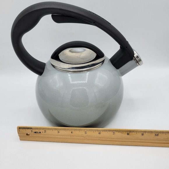 Chantal Classic Stovetop Tea Kettle Gray Ombre Illusion Whistling Pre-owned - Picture 11 of 12